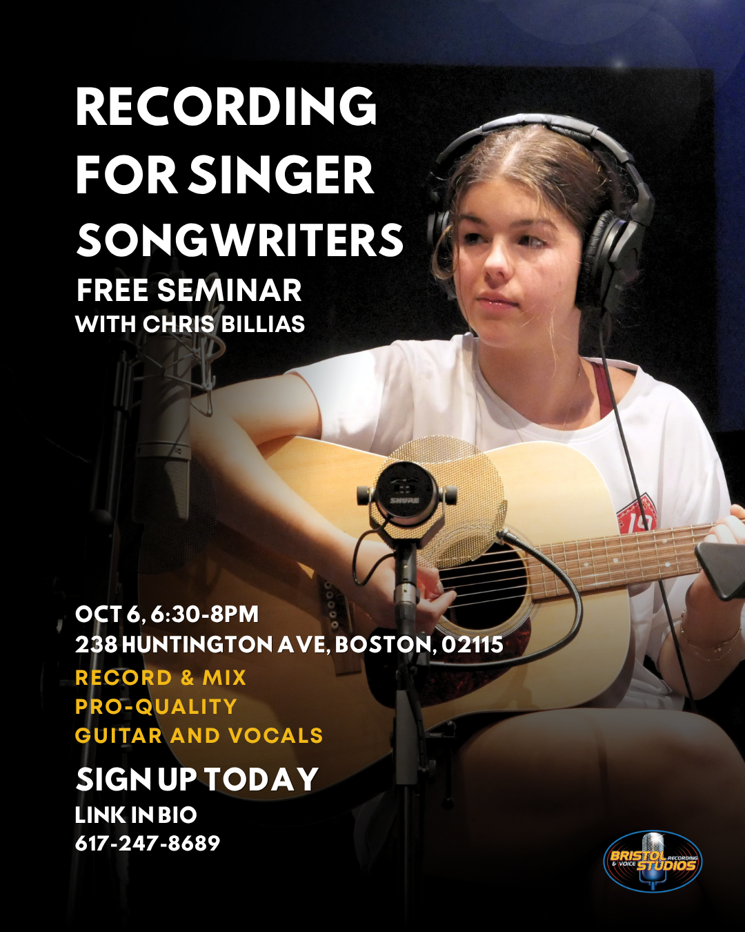 Free Recording Seminar for Singer Songwriters